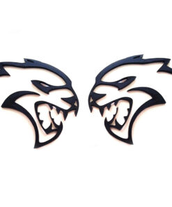 2x OEM Black Hollow Hellcat SRT Emblem Badge fits Left Right Hellcat